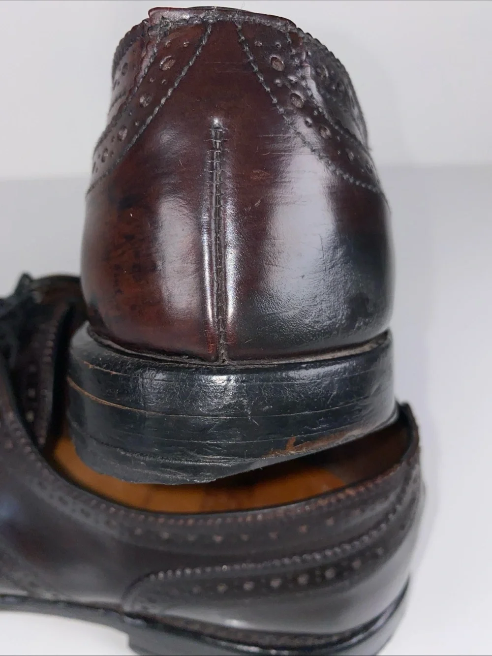 Allen Edmonds Sanford 5297 Shell Cordovan Burgundy‎ Cap Toe Men’s 9D Vintage 95